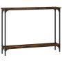 Smoked oak engineered wood console table 100x22.5x75 cm by , Side tables - Ref: Foro24-834017, Price: 40,93 €, Discount: %