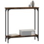 Smoked oak engineered wood console table 75x22.5x75 cm by , Side tables - Ref: Foro24-834022, Price: 40,99 €, Discount: %