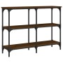 Mesa consola madera de ingeniería marrón roble 100x29x75 cm de , Mesas auxiliares - Ref: Foro24-834104, Precio: 53,41 €, Desc...