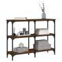 Oak brown engineered wood console table 100x29x75 cm by , Side tables - Ref: Foro24-834104, Price: 53,41 €, Discount: %