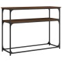 Mesa consola madera de ingeniería marrón roble 100x35,5x75 cm de , Mesas auxiliares - Ref: Foro24-834069, Precio: 51,86 €, De...