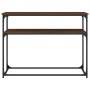 Mesa consola madera de ingeniería marrón roble 100x35,5x75 cm de , Mesas auxiliares - Ref: Foro24-834069, Precio: 51,86 €, De...