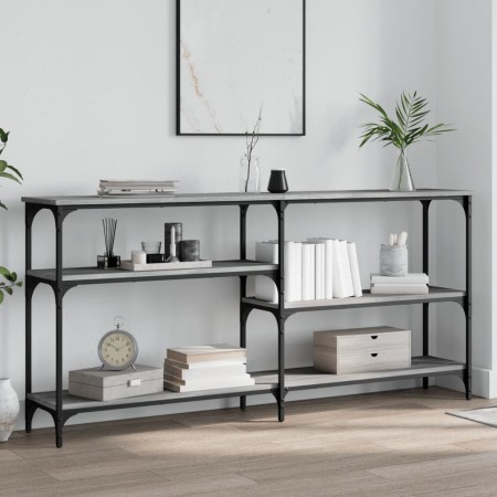 Mesa consola madera de ingeniería gris Sonoma 160x29x75 cm de , Mesas auxiliares - Ref: Foro24-834088, Precio: 74,46 €, Descu...