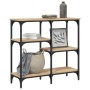 Mesa consola madera de ingeniería roble Sonoma 80x29x75 cm de , Mesas auxiliares - Ref: Foro24-834076, Precio: 71,09 €, Descu...