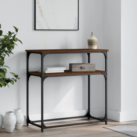 Oak brown engineered wood console table 75x35.5x75 cm by , Side tables - Ref: Foro24-834074, Price: 47,99 €, Discount: %