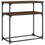 Mesa consola madera de ingeniería marrón roble 75x35,5x75 cm de , Mesas auxiliares - Ref: Foro24-834074, Precio: 46,50 €, Des...