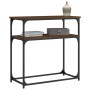 Mesa consola madera de ingeniería marrón roble 75x35,5x75 cm de , Mesas auxiliares - Ref: Foro24-834074, Precio: 46,50 €, Des...