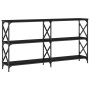 Mesa consola madera de ingeniería negra 156x28x80,5 cm de , Mesas auxiliares - Ref: Foro24-835424, Precio: 56,08 €, Descuento: %