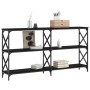 Mesa consola madera de ingeniería negra 156x28x80,5 cm de , Mesas auxiliares - Ref: Foro24-835424, Precio: 56,08 €, Descuento: %