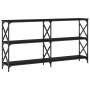 Mesa consola madera de ingeniería negra 156x28x80,5 cm de , Mesas auxiliares - Ref: Foro24-835424, Precio: 56,08 €, Descuento: %