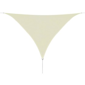 Triangular HDPE sail shade 3.6x3.6x3.6 m cream color by vidaXL, Umbrellas - Ref: Foro24-42290, Price: 31,99 €, Discount: %