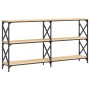 Mesa consola madera de ingeniería roble Sonoma 200x28x80,5 cm de , Mesas auxiliares - Ref: Foro24-835430, Precio: 68,16 €, De...