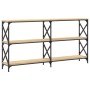 Mesa consola madera de ingeniería roble Sonoma 200x28x80,5 cm de , Mesas auxiliares - Ref: Foro24-835430, Precio: 68,16 €, De...