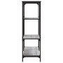 Engineered wood and steel Sonoma gray shelving 81x36x115cm by , Bookcases and shelves - Ref: Foro24-835407, Price: 43,33 €, D...