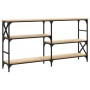 Mesa consola madera de ingeniería roble Sonoma 150x29x76,5 cm de , Mesas auxiliares - Ref: Foro24-835470, Precio: 71,99 €, De...