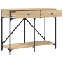 Mesa consola madera de ingeniería roble Sonoma 100x39x78,5 cm de , Mesas auxiliares - Ref: Foro24-835485, Precio: 68,80 €, De...