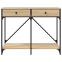 Mesa consola madera de ingeniería roble Sonoma 100x39x78,5 cm de , Mesas auxiliares - Ref: Foro24-835485, Precio: 68,80 €, De...