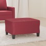 Reposapiés de cuero sintético rojo tinto 70x55x41 cm de , Otomanas - Ref: Foro24-349359, Precio: 67,72 €, Descuento: %