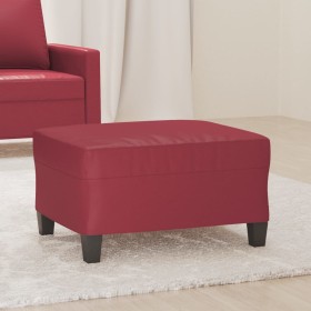 Reposapiés de cuero sintético rojo tinto 70x55x41 cm de , Otomanas - Ref: Foro24-349359, Precio: 67,99 €, Descuento: %