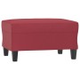 Reposapiés de cuero sintético rojo tinto 70x55x41 cm de , Otomanas - Ref: Foro24-349359, Precio: 67,72 €, Descuento: %