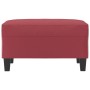 Reposapiés de cuero sintético rojo tinto 70x55x41 cm de , Otomanas - Ref: Foro24-349359, Precio: 67,72 €, Descuento: %