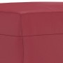 Reposapiés de cuero sintético rojo tinto 70x55x41 cm de , Otomanas - Ref: Foro24-349359, Precio: 67,72 €, Descuento: %