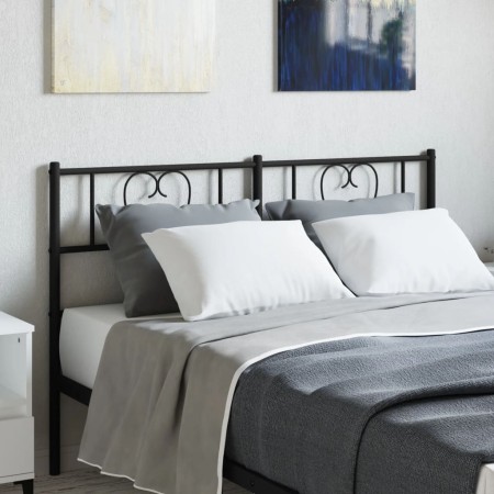 Cabecero de metal negro 120 cm de , Cabeceros y pies de cama - Ref: Foro24-355494, Precio: 31,10 €, Descuento: %