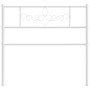 White metal headboard 90 cm by , Headboards and footboards - Ref: Foro24-355344, Price: 23,99 €, Discount: %