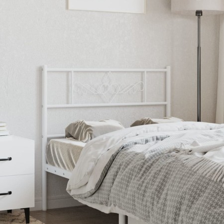 White metal headboard 107 cm by , Headboards and footboards - Ref: Foro24-355346, Price: 26,99 €, Discount: %