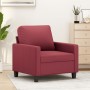 Sillón cuero sintético rojo tinto 60 cm de , Sofás - Ref: Foro24-359130, Precio: 163,48 €, Descuento: %