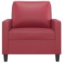 Sillón cuero sintético rojo tinto 60 cm de , Sofás - Ref: Foro24-359130, Precio: 163,48 €, Descuento: %