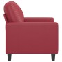 Sillón cuero sintético rojo tinto 60 cm de , Sofás - Ref: Foro24-359130, Precio: 163,48 €, Descuento: %