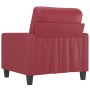 Sillón cuero sintético rojo tinto 60 cm de , Sofás - Ref: Foro24-359130, Precio: 163,48 €, Descuento: %