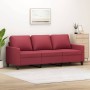 Wine red synthetic leather 3-seater sofa 180 cm by , Sofas - Ref: Foro24-359145, Price: 301,90 €, Discount: %