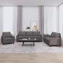 Gray synthetic leather 3-piece sofa set with cushions by , Sofas - Ref: Foro24-3201400, Price: 657,99 €, Discount: %