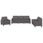 Gray synthetic leather 3-piece sofa set with cushions by , Sofas - Ref: Foro24-3201400, Price: 657,99 €, Discount: %