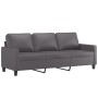 3-teilige Sofagarnitur aus grauem Kunstleder mit Kissen von , Sofas - Ref: Foro24-3201400, Preis: 657,14 €, Rabatt: %