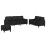 3-piece black synthetic leather sofa set with cushions by , Sofas - Ref: Foro24-3201423, Price: 586,77 €, Discount: %