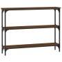 Mesa consola madera de ingeniería marrón roble 100x22,5x75 cm de , Mesas auxiliares - Ref: Foro24-834029, Precio: 55,72 €, De...