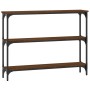 Mesa consola madera de ingeniería marrón roble 100x22,5x75 cm de , Mesas auxiliares - Ref: Foro24-834029, Precio: 55,72 €, De...