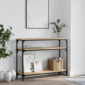 Sonoma oak engineered wood console table 100x29x75 cm by , Side tables - Ref: Foro24-834036, Price: 54,35 €, Discount: %