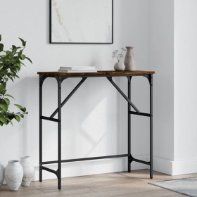 Smoked oak engineered wood console table 75x32x75 cm by , Side tables - Ref: Foro24-834062, Price: 35,99 €, Discount: %