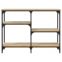 Mesa consola madera de ingeniería roble Sonoma 102x29x75 cm de , Mesas auxiliares - Ref: Foro24-834081, Precio: 66,04 €, Desc...