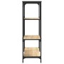 Sonoma oak steel engineered wood shelving 81x36x115 cm by , Bookcases and shelves - Ref: Foro24-835405, Price: 47,09 €, Disco...