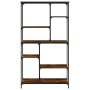 Engineered wood steel smoked oak shelf 99x35.5x176 cm by , Bookcases and shelves - Ref: Foro24-835411, Price: 71,08 €, Discou...