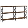 Mesa consola madera de ingeniería roble ahumado 156x28x80,5 cm de , Mesas auxiliares - Ref: Foro24-835426, Precio: 54,99 €, D...