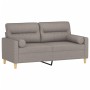 Sofá de 2 plazas con cojines tela gris taupe 140 cm de , Sofás - Ref: Foro24-3200828, Precio: 220,17 €, Descuento: %