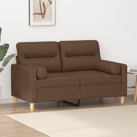 2-Sitzer-Sofa mit braunen Stoffkissen 120 cm von , Sofas - Ref: Foro24-3200816, Preis: 246,78 €, Rabatt: %