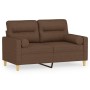 2-Sitzer-Sofa mit braunen Stoffkissen 120 cm von , Sofas - Ref: Foro24-3200816, Preis: 246,78 €, Rabatt: %