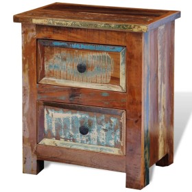 Nightstand with 2 drawers solid recycled wood by vidaXL, Nightstands - Ref: Foro24-241643, Price: 199,42 €, Discount: %